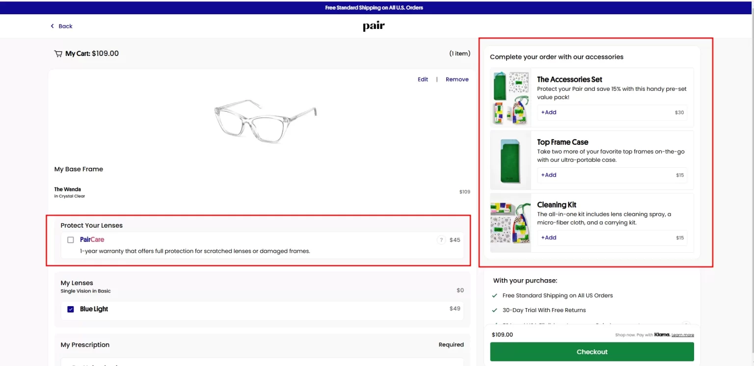 Recommend Complementary Products on the cart page